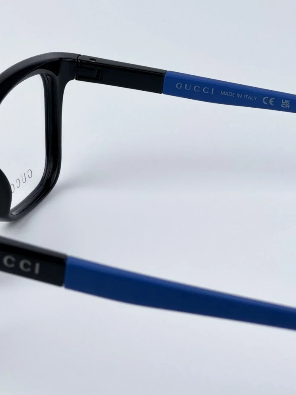 GUCCI GG1738O 004 BLACK BLUE SQUARE EYEGLASSES
